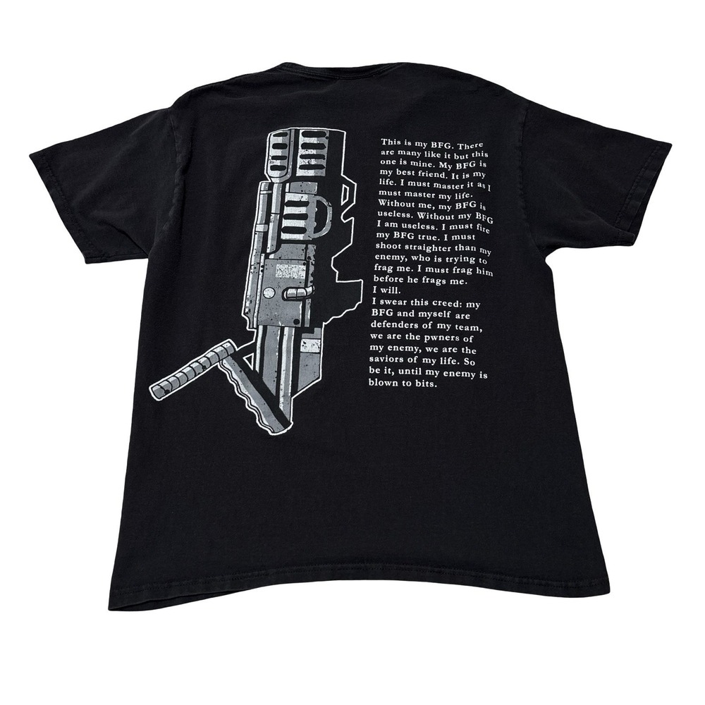 Jinx‎ Men's Gaming DOOM BFG Double Sided Graphic T Shirt Size Size M 19 x 25